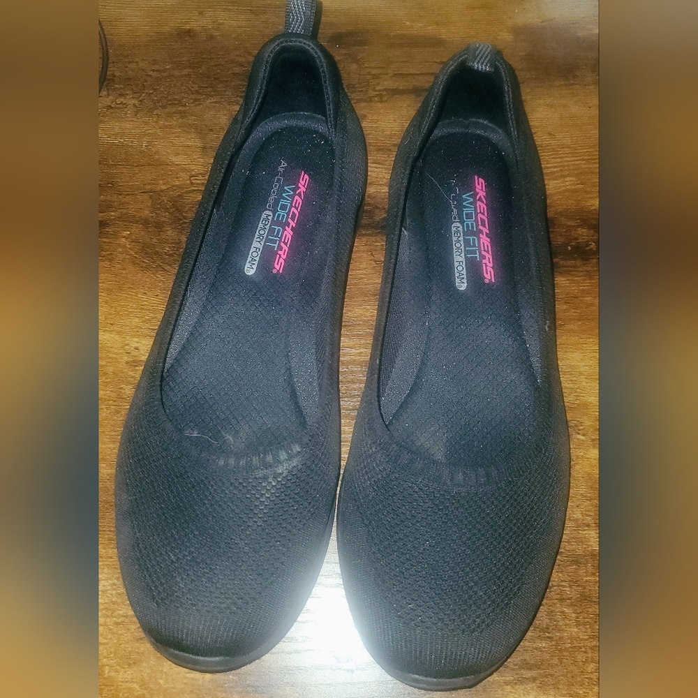 Skechers Women's Black Mesh Mary Janes
